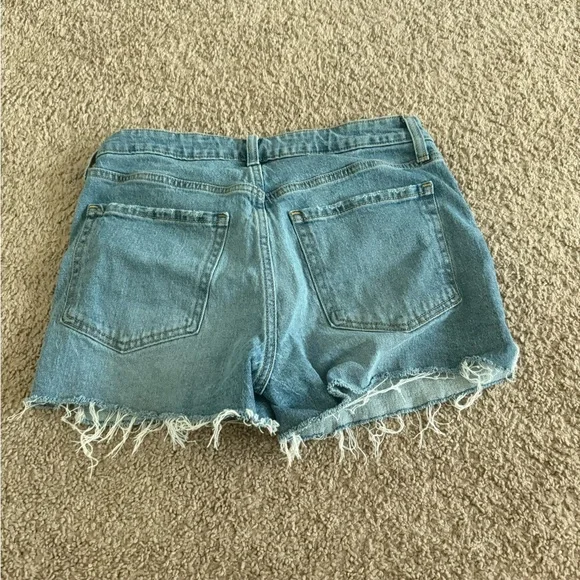 Old Navy Blue Distressed Denim Jean Shorts - Picture 2 of 2